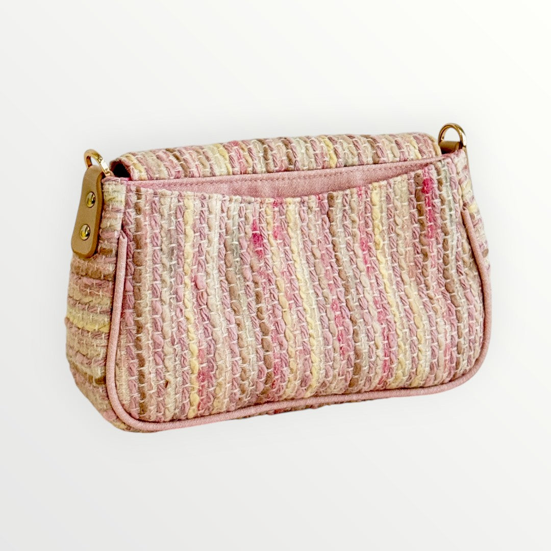 Berry Chiffon Tweed Bag