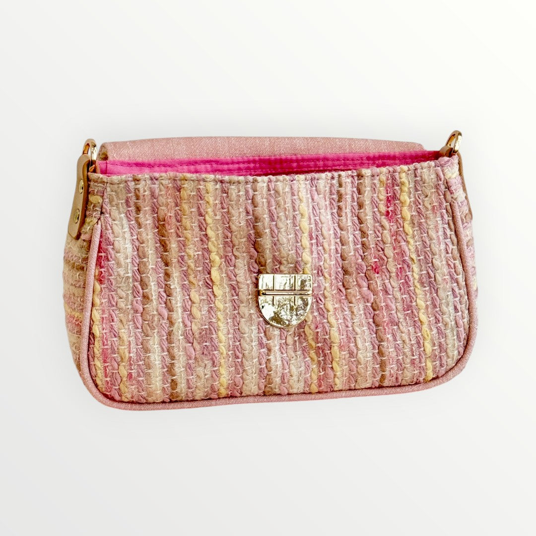 Berry Chiffon Tweed Bag