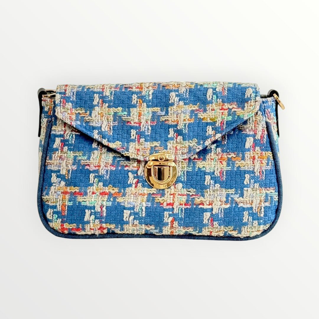 Classic Blue Tweed Bag
