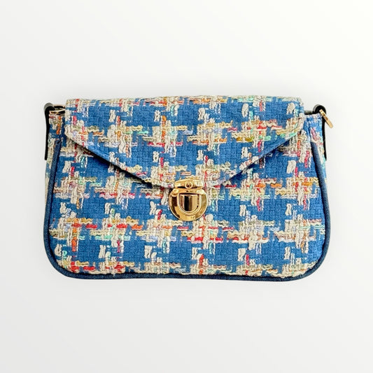 Classic Blue Tweed Bag