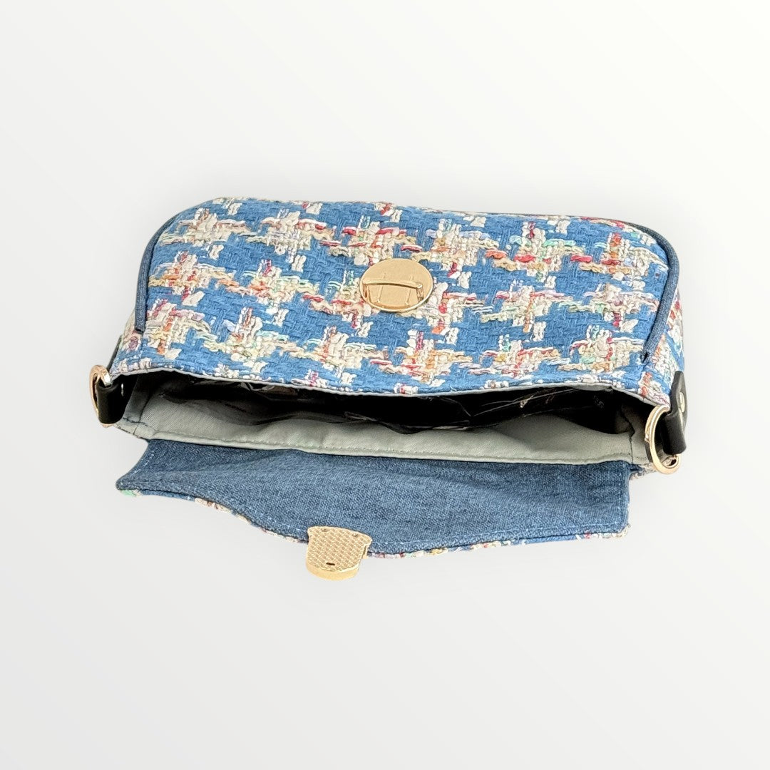 Classic Blue Tweed Bag