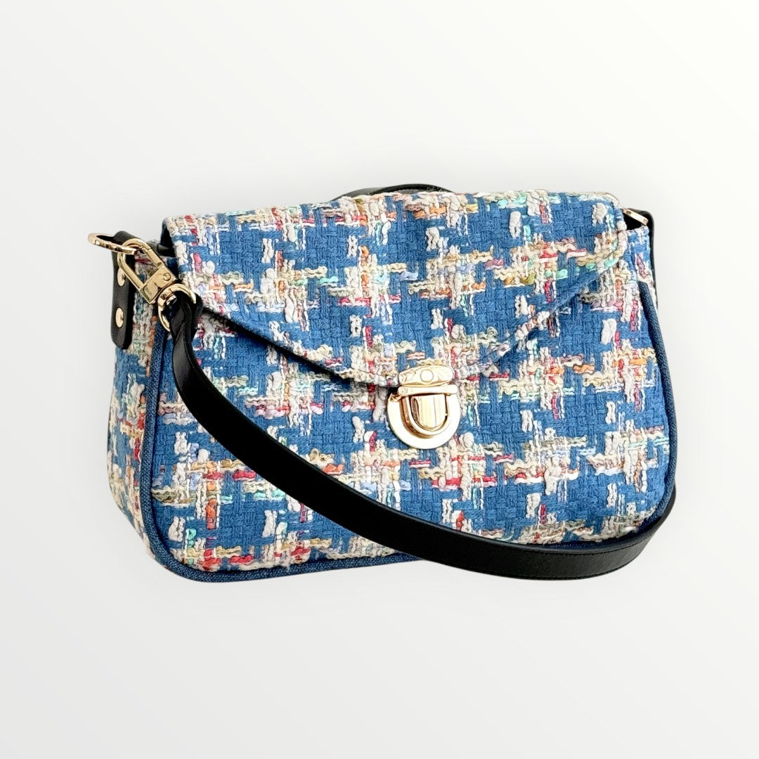 Classic Blue Tweed Bag