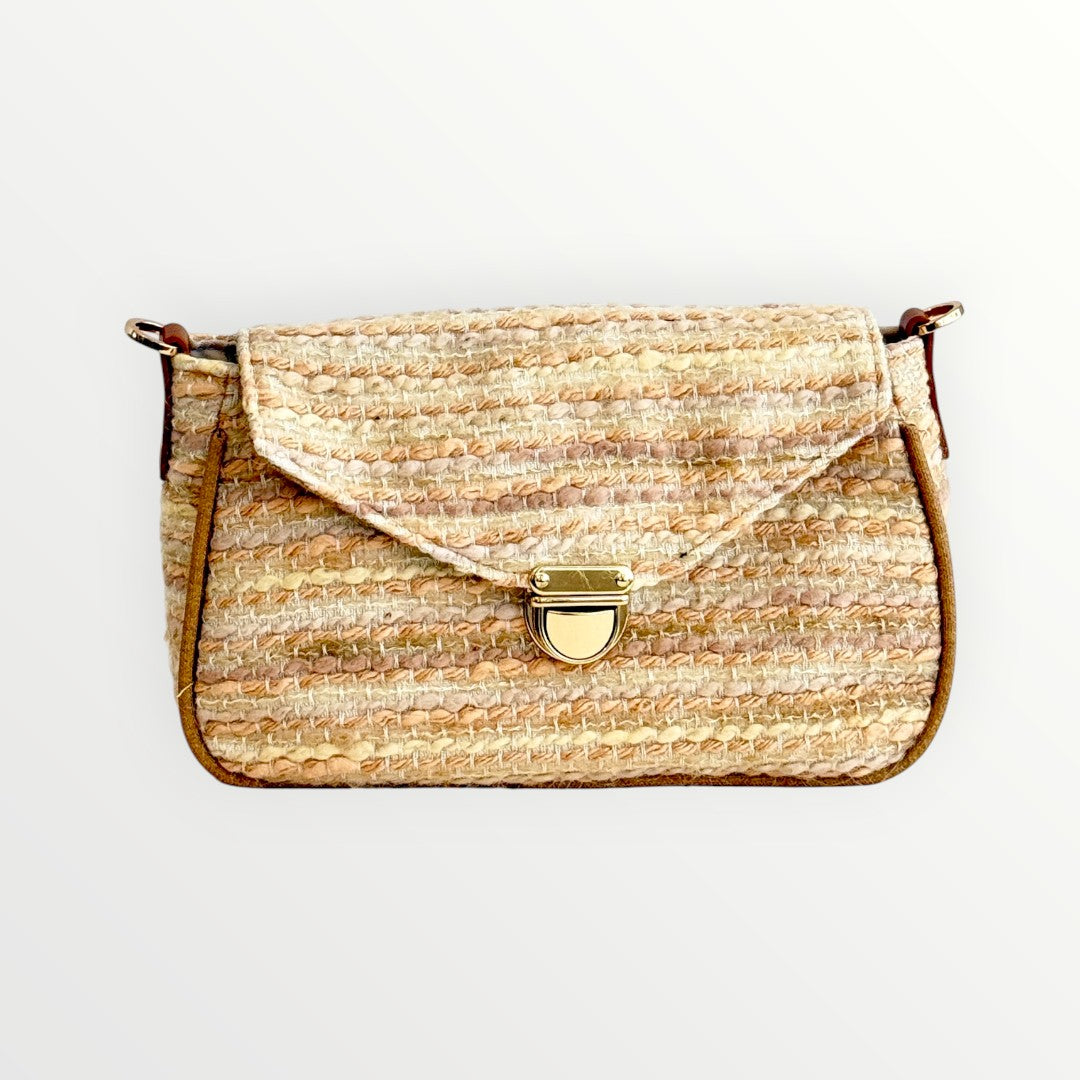 Caramel Chiffon Tweed Bag