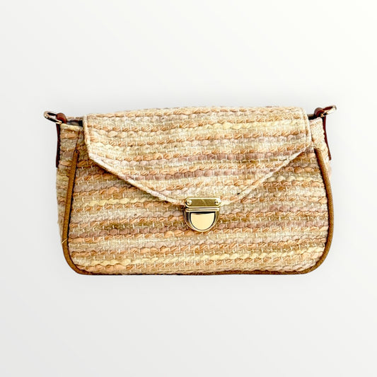 Caramel Chiffon Tweed Bag