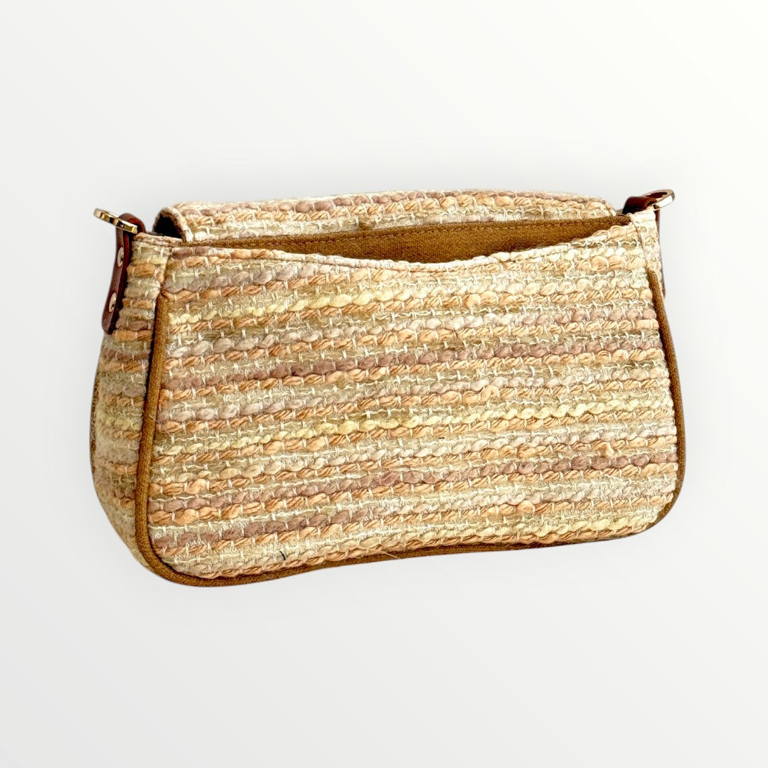 Caramel Chiffon Tweed Bag