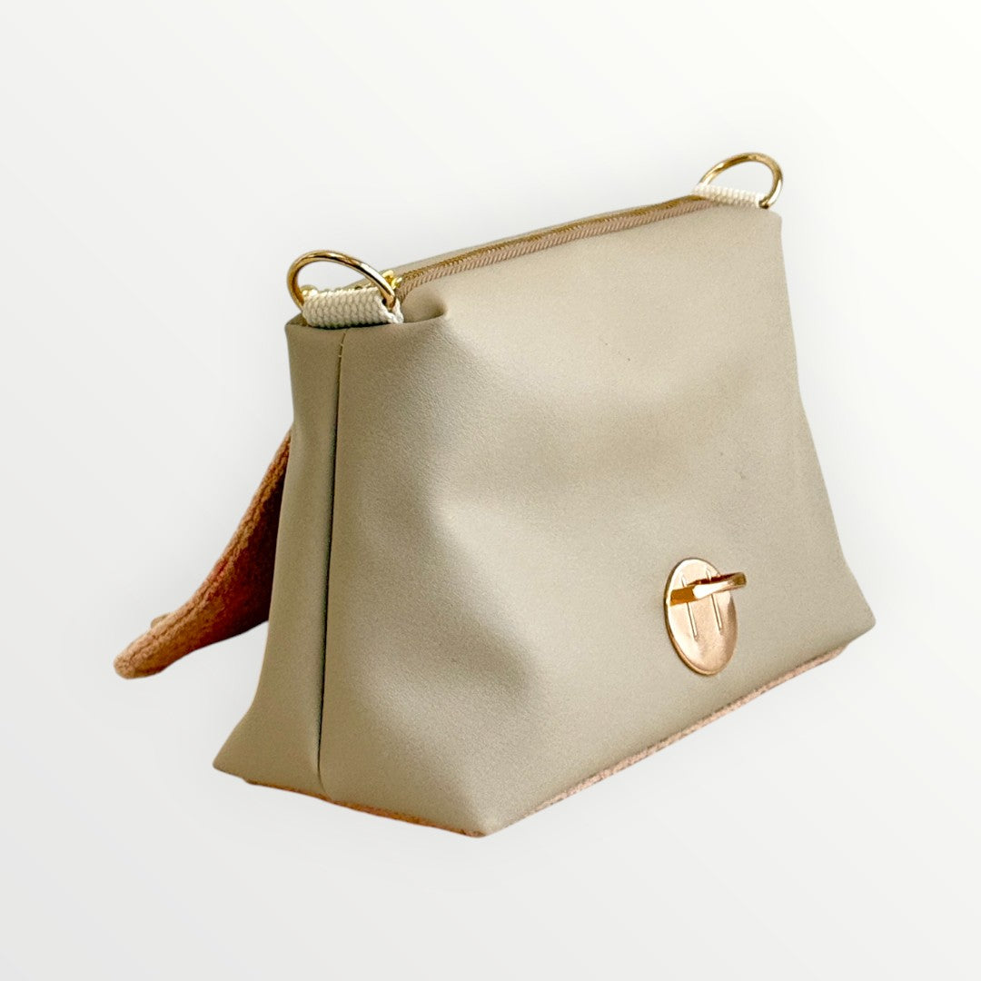 Blush Tweed Mini Crossbody Envelope Bag