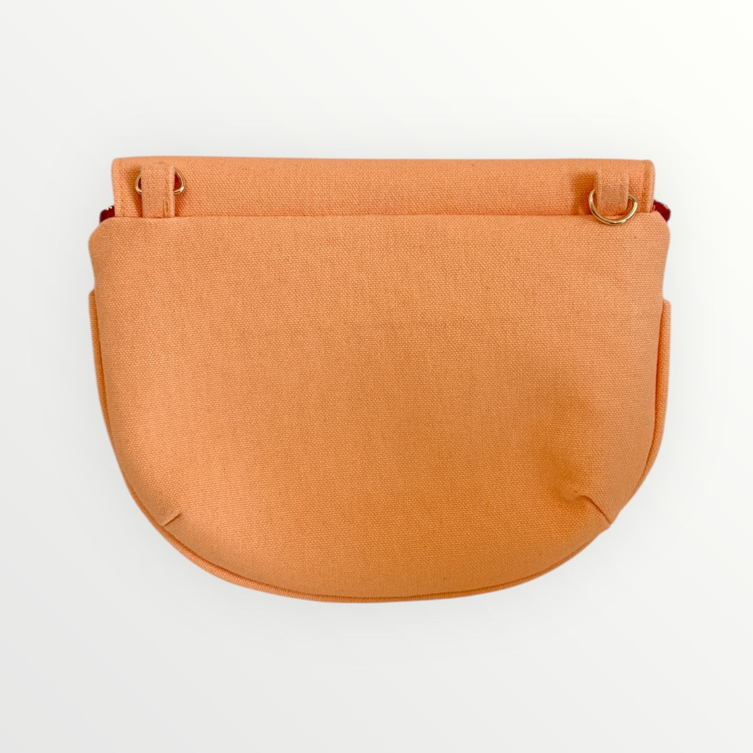 Orange Begonia Glass I Love You Pouch