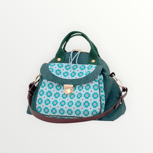 Dark Green Vintage Tiles Bag