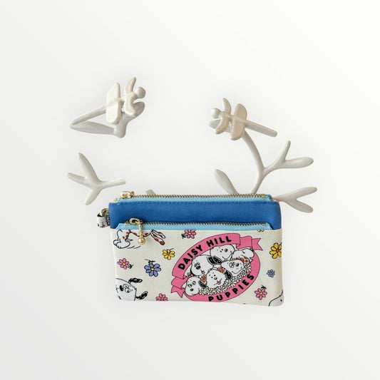 Puppy Love Dual-Zip Coin & Card Pouch